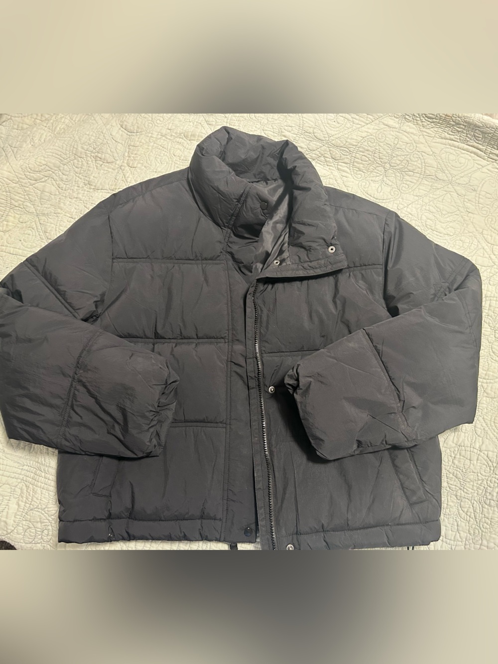 Old Navy Black Puffer Jacket with Hood